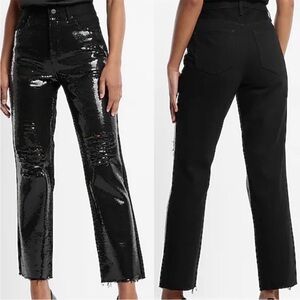 Express Sequin High Rise Jeans
